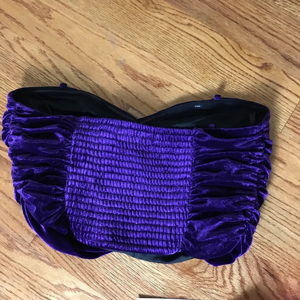 Zara Elegant Purple Velour Top and Skirt Set NWT - Picture 12 of 13